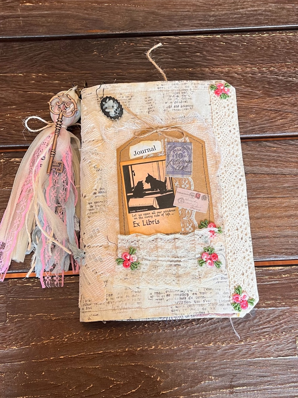 Book Themed Junk Journal Book Lover Reader Bookish Vintage 3 Sig Decorated
